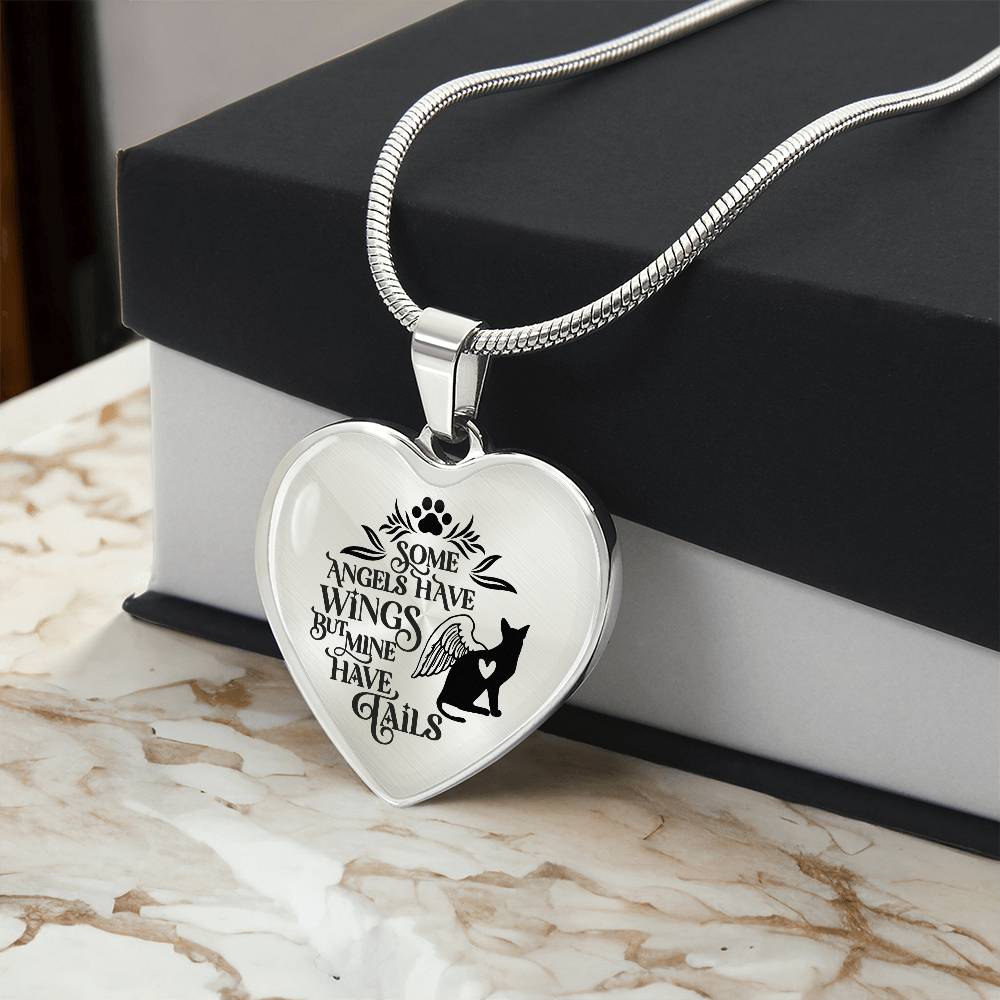 Some Angels Have Wings But Mine Has Tails | Pet Lover Necklace