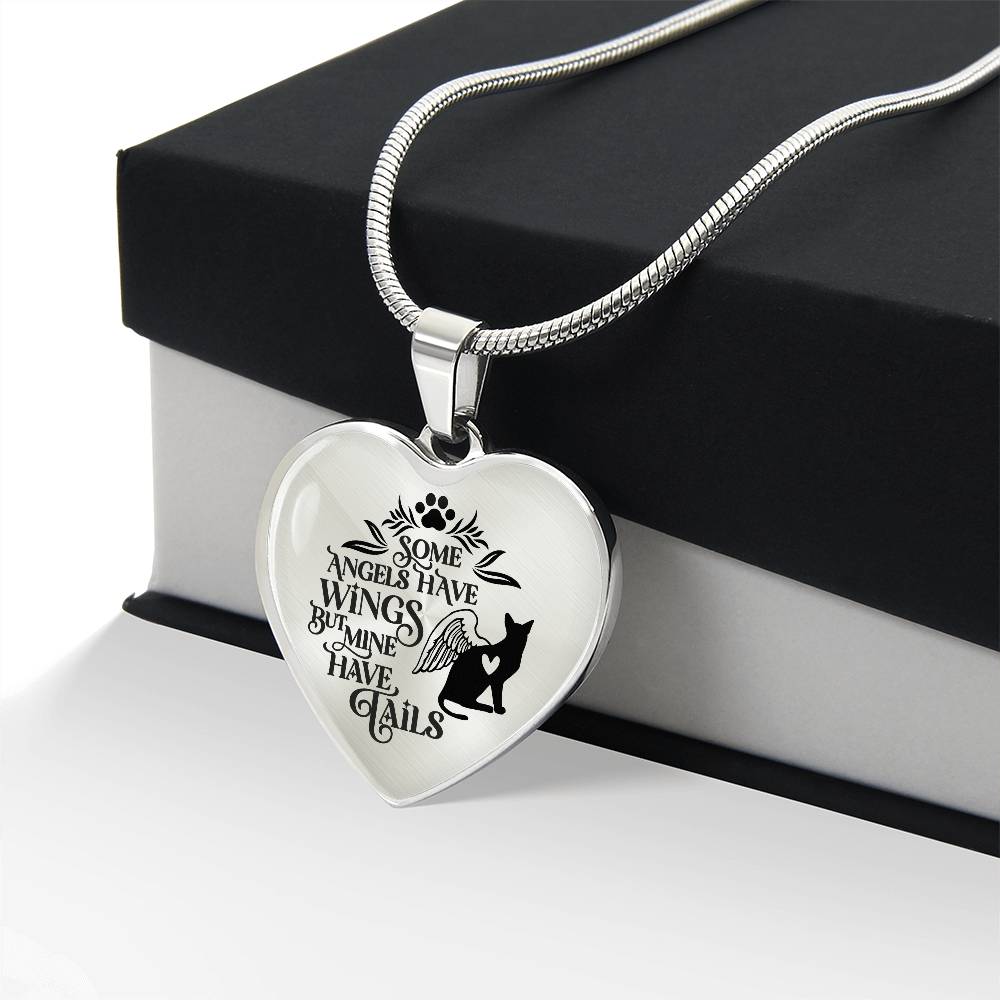 Some Angels Have Wings But Mine Has Tails | Pet Lover Necklace