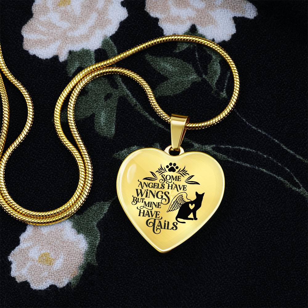 Some Angels Have Wings But Mine Has Tails | Pet Lover Necklace