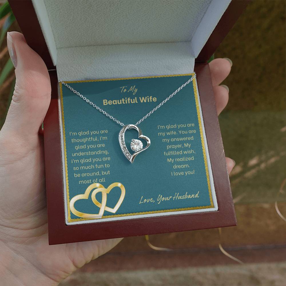 To My Beautiful Wife | I'm Glad You Are My Wife | Jewelry Necklace