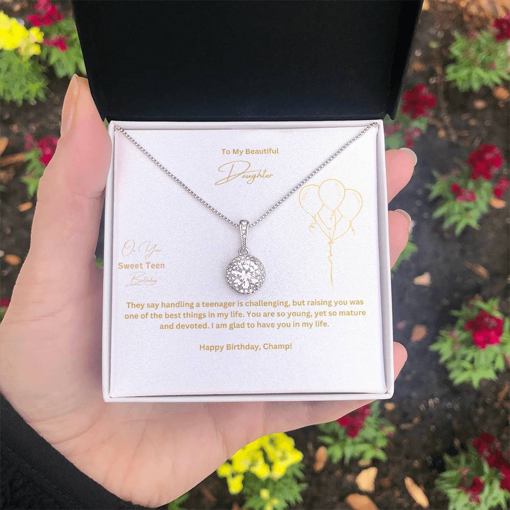 To My Beautiful Daughter | On Your Sweet Teen Birthday |  Pendant Necklace