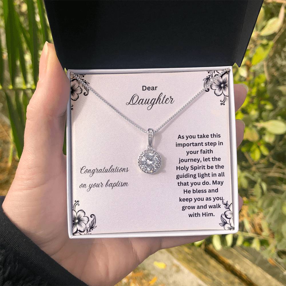 Dear Daughter | Congratulations On Your Baptism | Pendant Faith Necklace