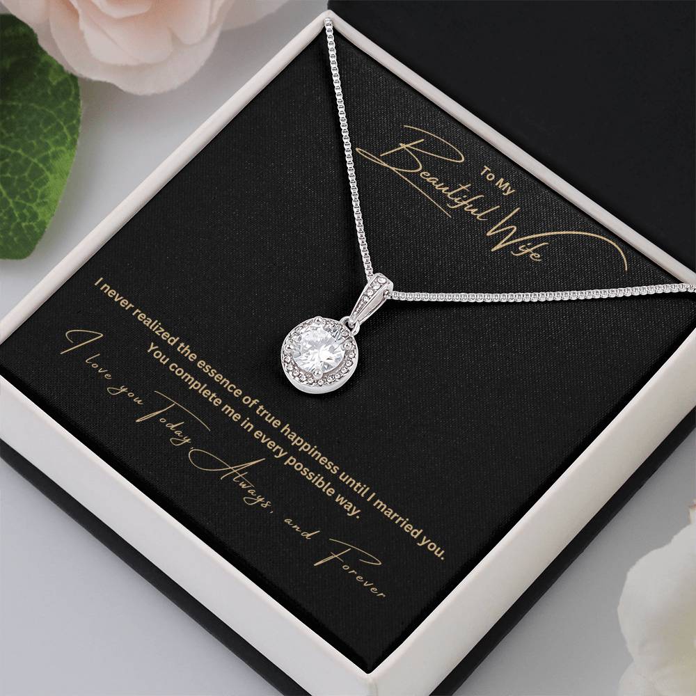 To My Beautiful Wife | I Love You Always And Forever | Jewelry Necklace