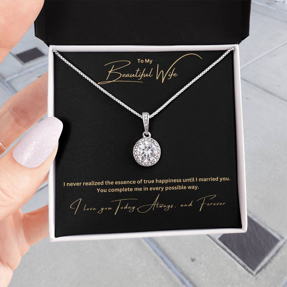 To My Beautiful Wife | I Love You Always And Forever | Jewelry Necklace