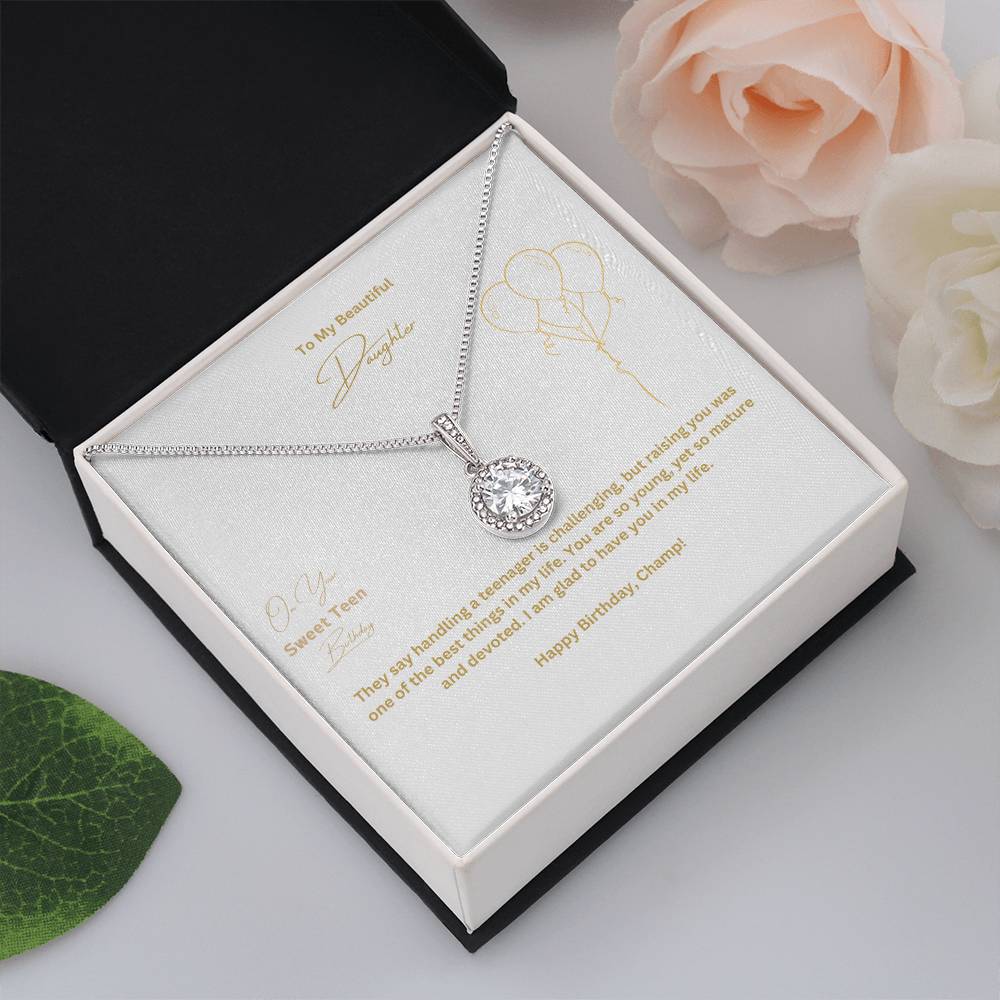 To My Beautiful Daughter | On Your Sweet Teen Birthday |  Pendant Necklace