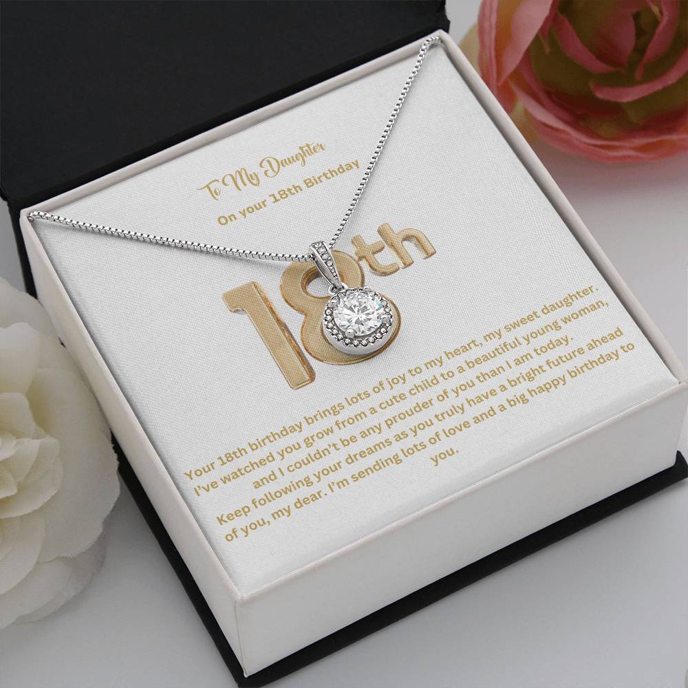 To My Daughter | On Your 18th Birthday | Pendant Necklace