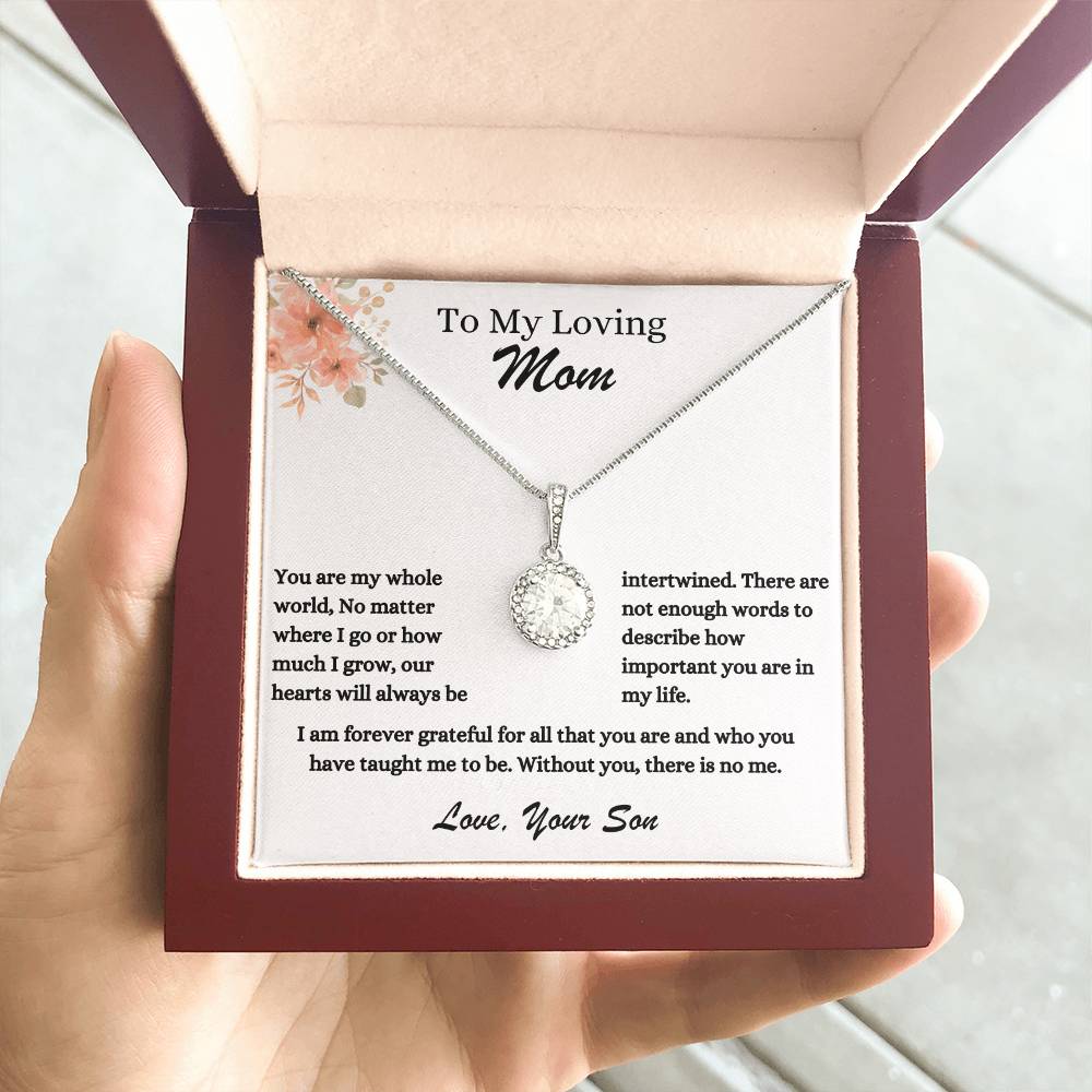 To My Loving Mom | You Are My Whole World | Jewelry Necklace