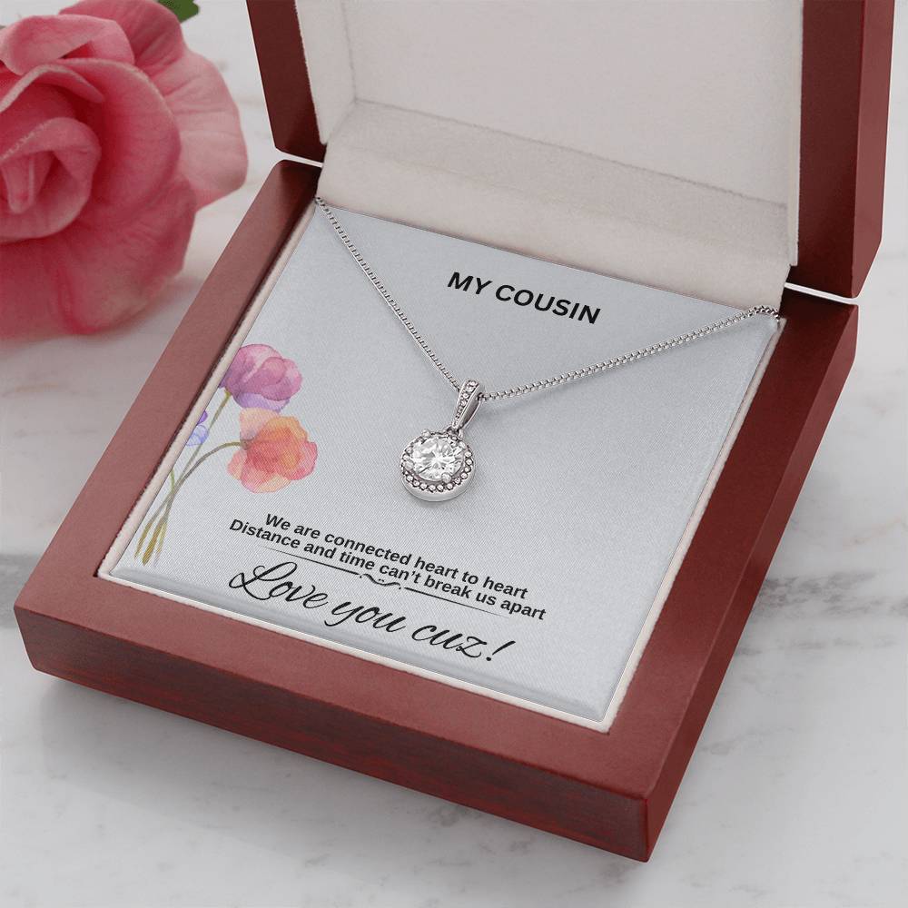 My Cousin | We Are Connected Heart To Heart | Pendant Necklace