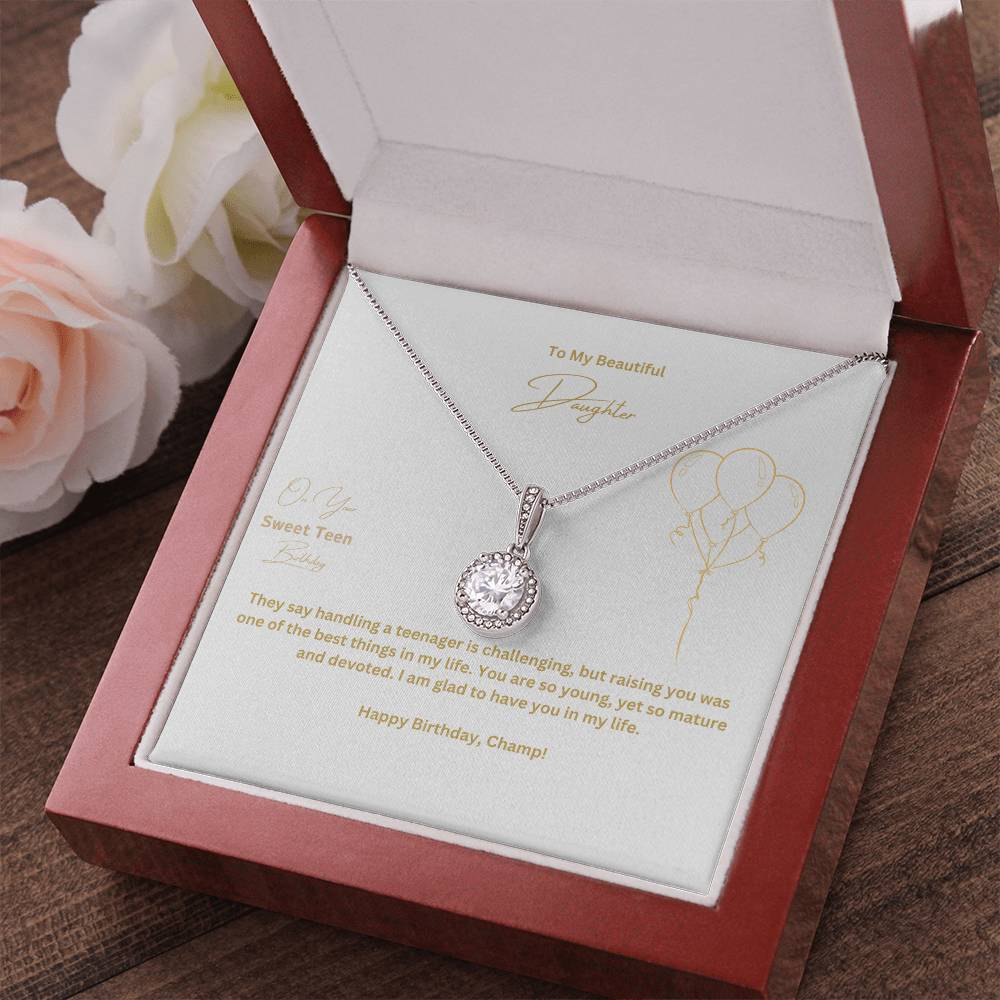 To My Beautiful Daughter | On Your Sweet Teen Birthday |  Pendant Necklace