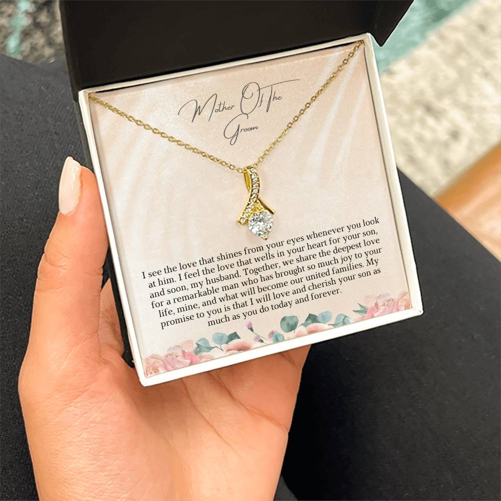 Mother Of The Groom | We Share The Deepest Love | Pendant Yellow Gold Necklace