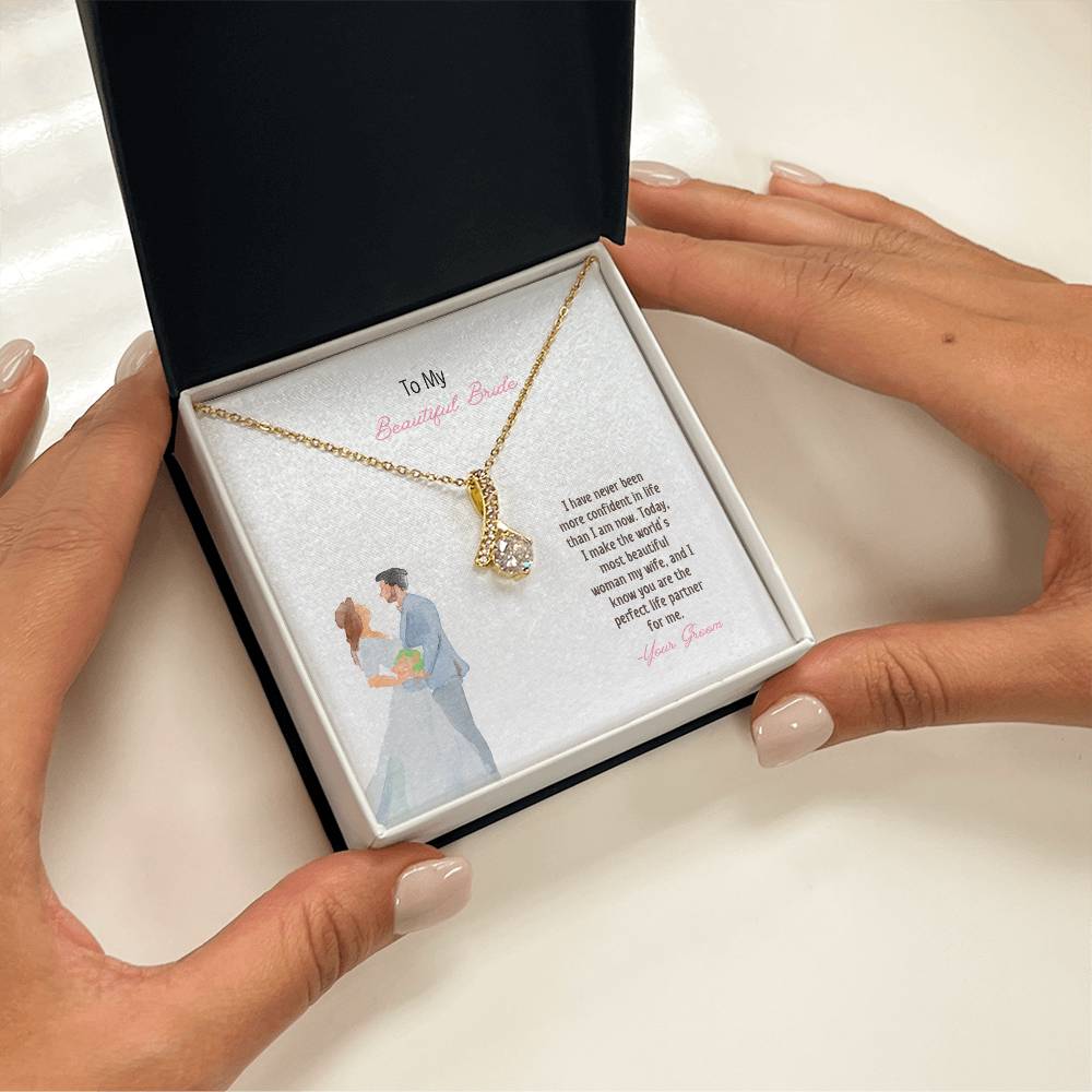 To My Beautiful Bride | I Know You Are The Perfect Life Partner | Pendant Necklace