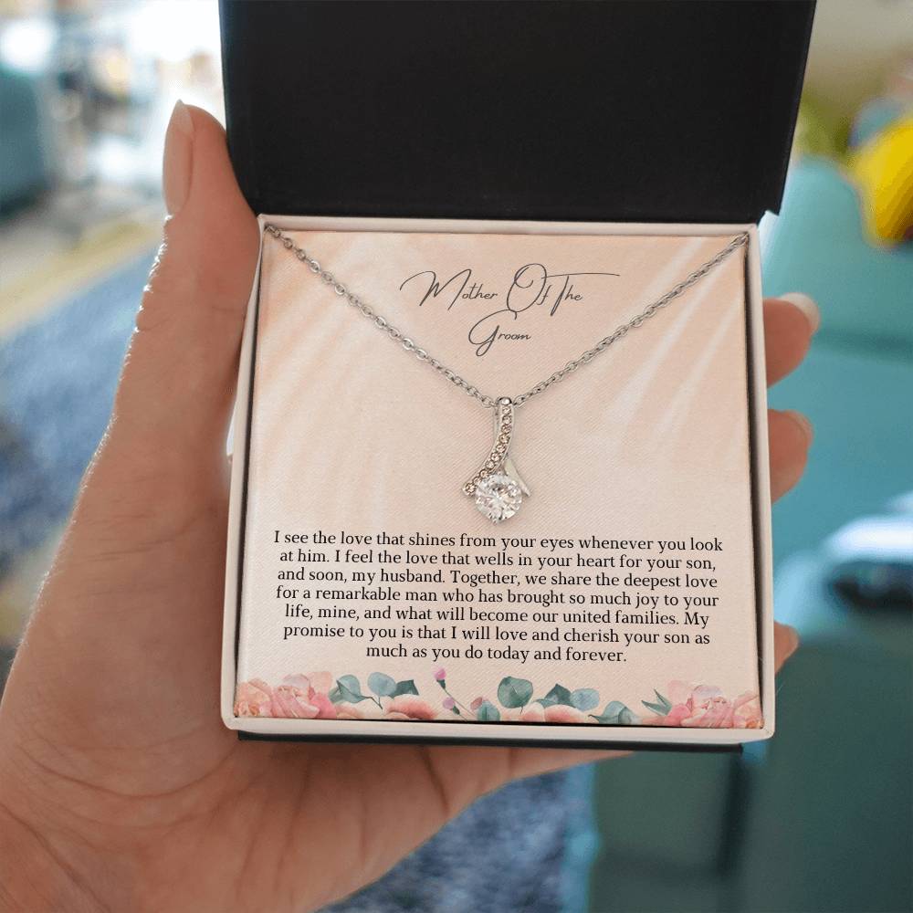 Mother Of The Groom | We Share The Deepest Love | Pendant Yellow Gold Necklace