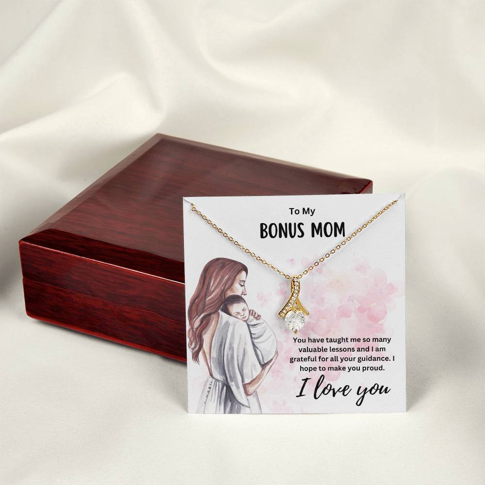 To My Bonus Mom | Happy Mother's Day | Jewelry Necklace