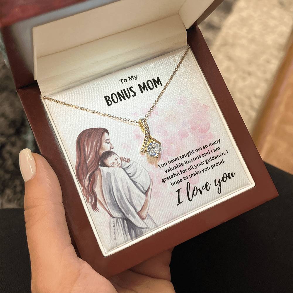 To My Bonus Mom | Happy Mother's Day | Jewelry Necklace