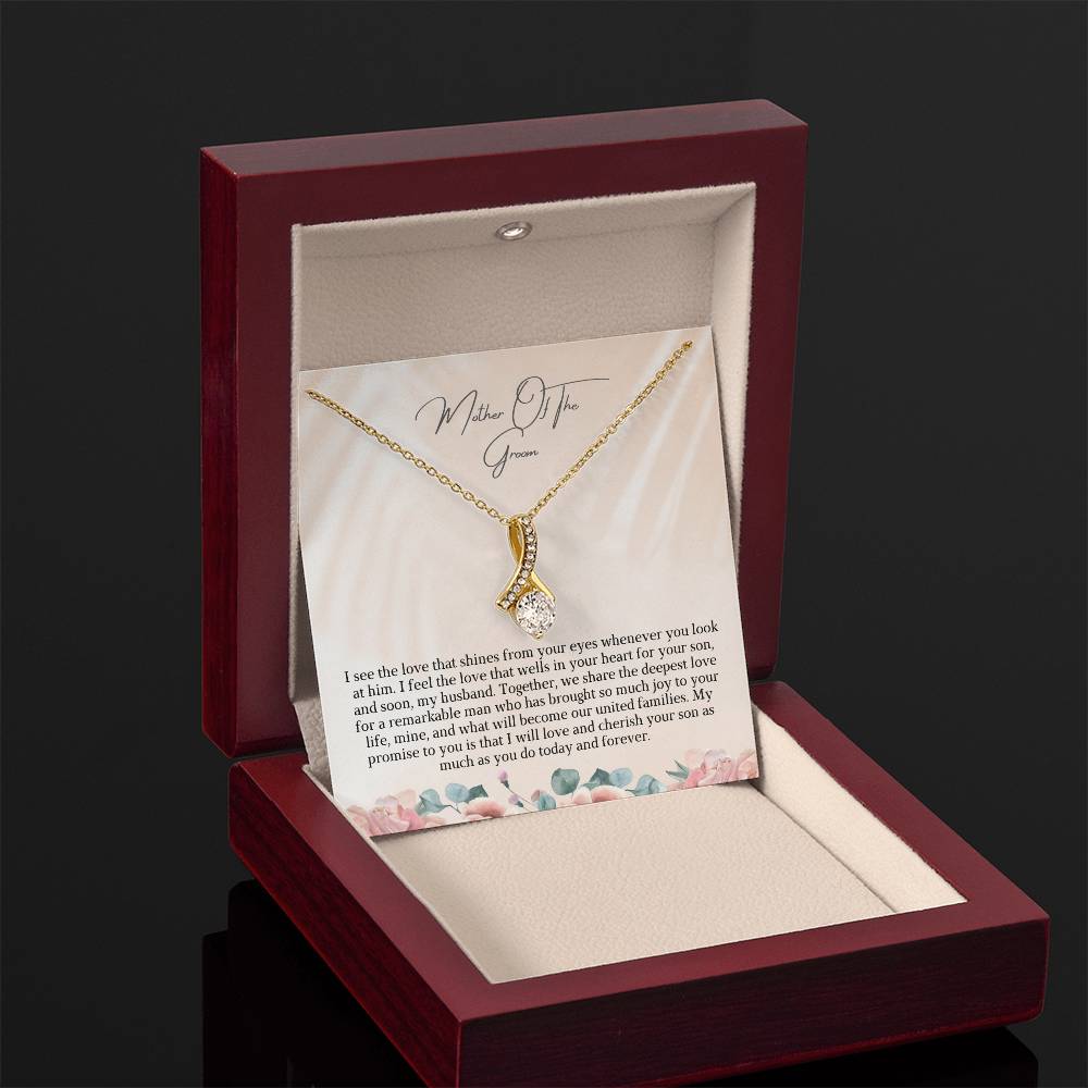 Mother Of The Groom | We Share The Deepest Love | Pendant Yellow Gold Necklace