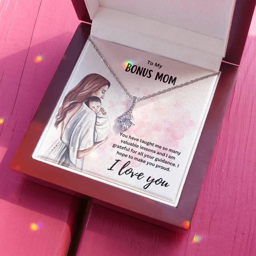 To My Bonus Mom | Happy Mother's Day | Jewelry Necklace