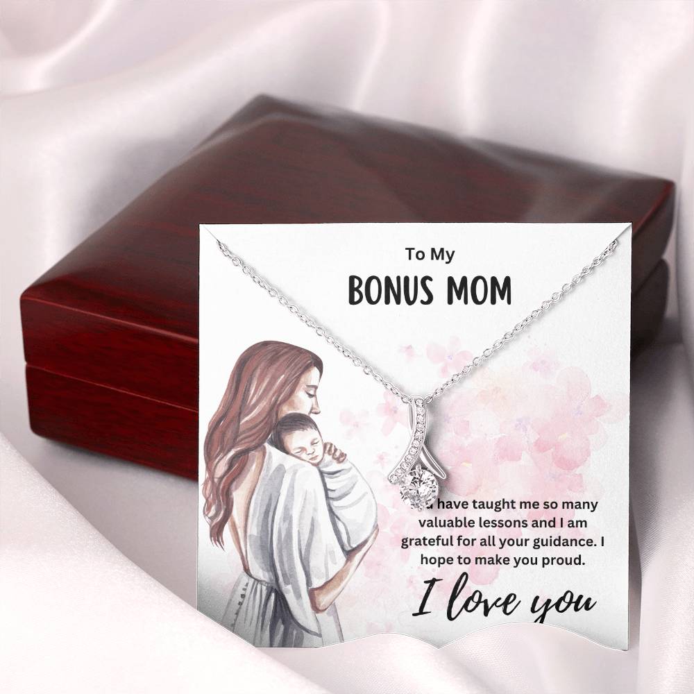 To My Bonus Mom | Happy Mother's Day | Jewelry Necklace