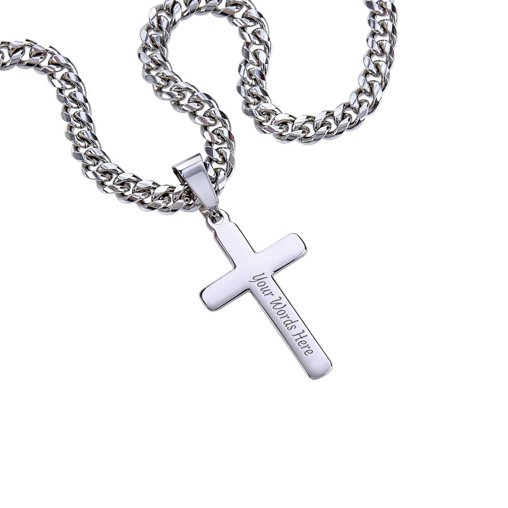 To My Husband | Cuban Chain Faith Necklace