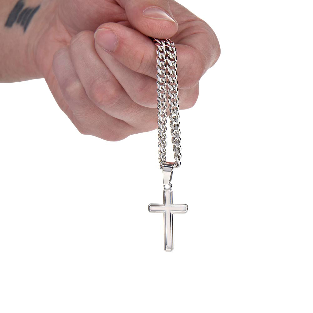 To My Husband | Cuban Chain Faith Necklace