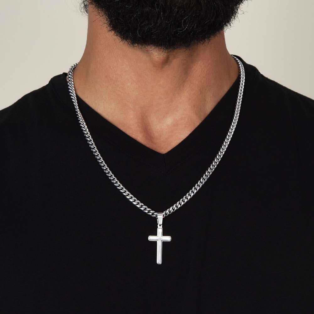 To My Husband | Cuban Chain Faith Necklace