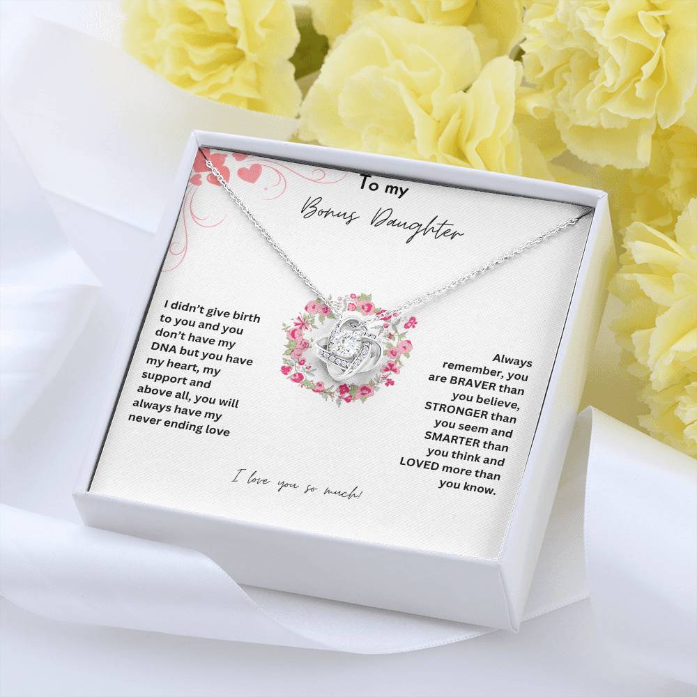 To My Bonus Daughter | You Are Braver Than You Believe | Jewelry Necklace