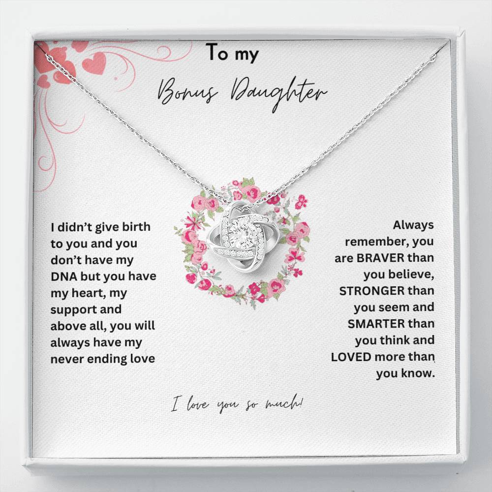 To My Bonus Daughter | You Are Braver Than You Believe | Jewelry Necklace