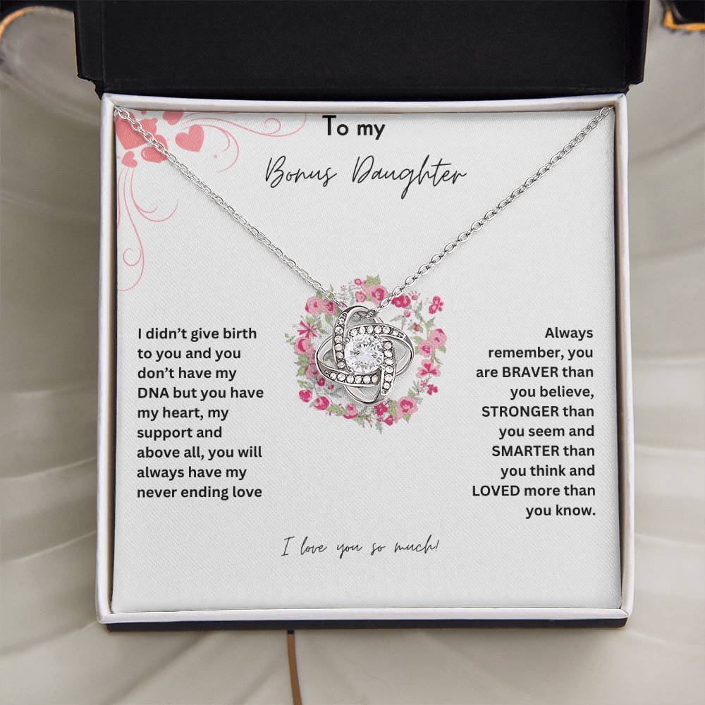 To My Bonus Daughter | You Are Braver Than You Believe | Jewelry Necklace