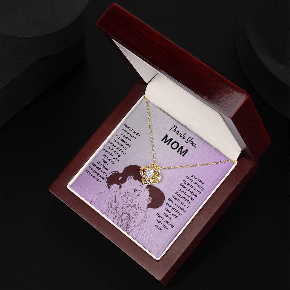 Thank You Mom | Thank You For Being My Mom | Pendant Necklace