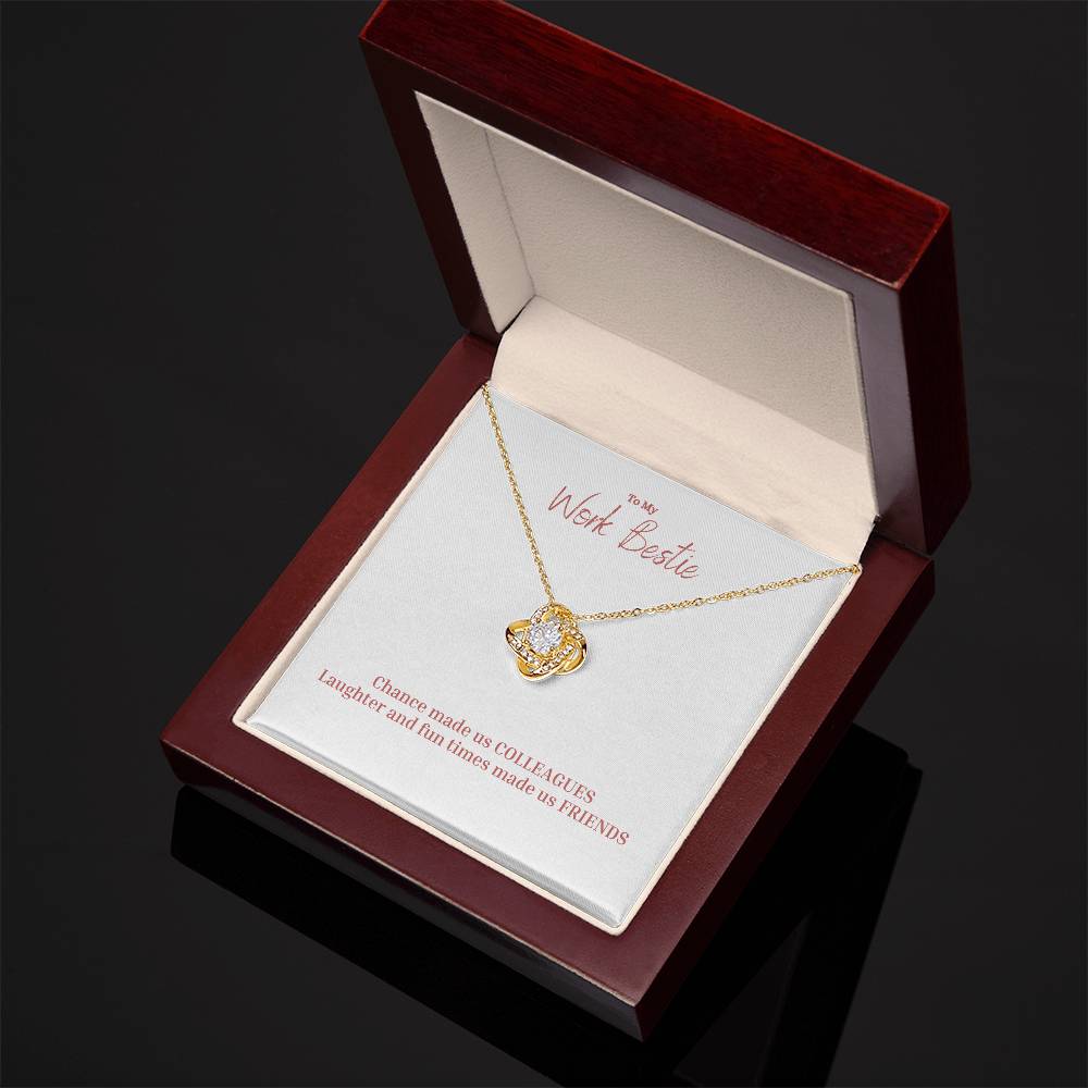 To My Work Bestie | Chance Made Us Colleagues | Professional Necklace Gift