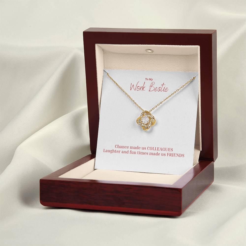 To My Work Bestie | Chance Made Us Colleagues | Professional Necklace Gift