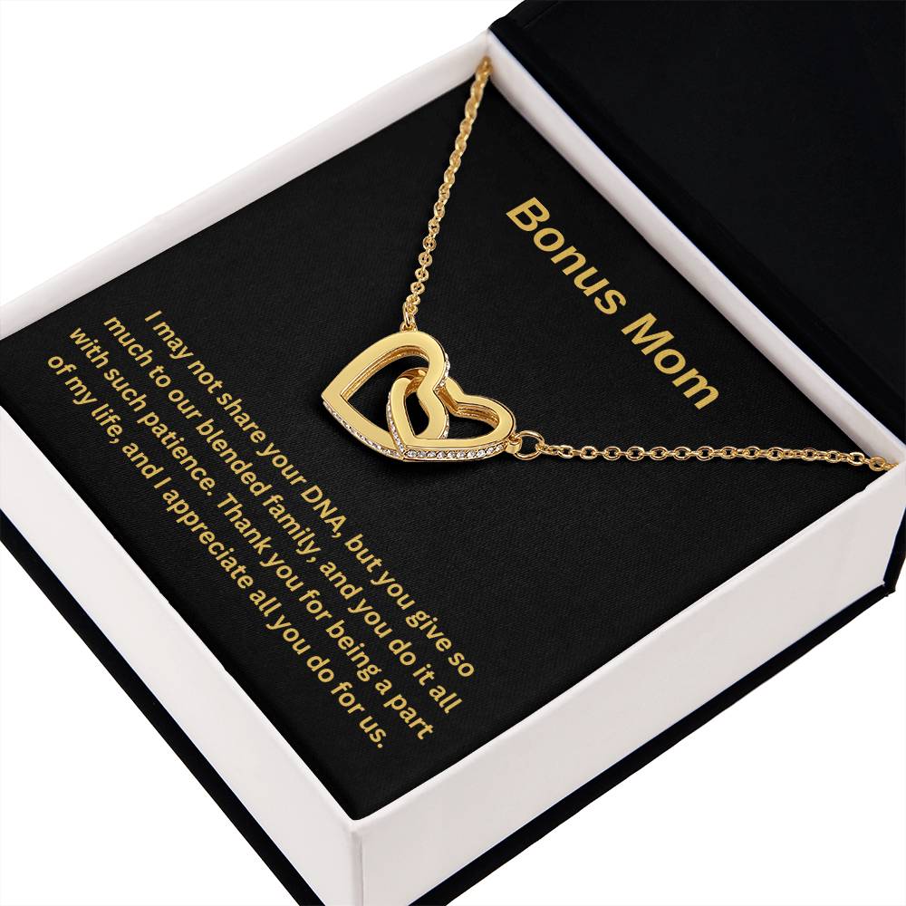 Bonus Mom | I Appreciate All You Do For Us | Heart Pendant Necklace