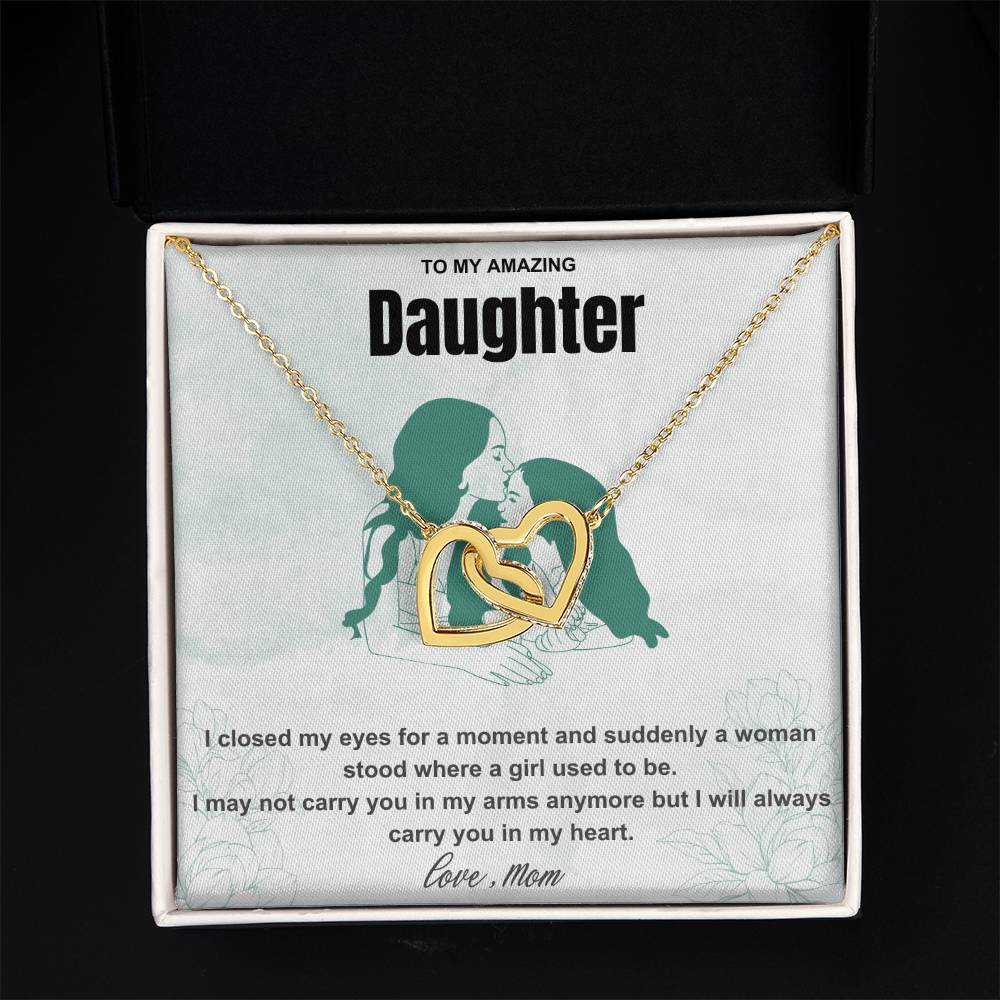 To My Amazing Daughter | I Will Always Carry You In My Heart | Pendant Necklace