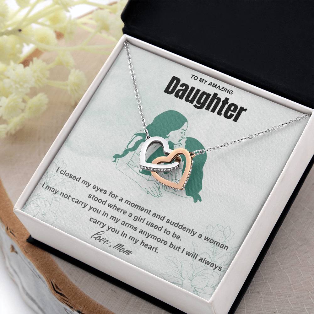 To My Amazing Daughter | I Will Always Carry You In My Heart | Pendant Necklace