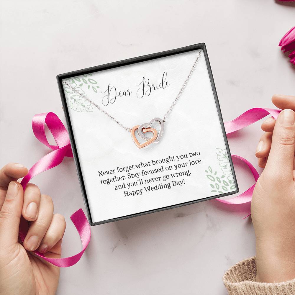 Dear Bride | Stay Focused On Your Love | Heart Pendant Necklace