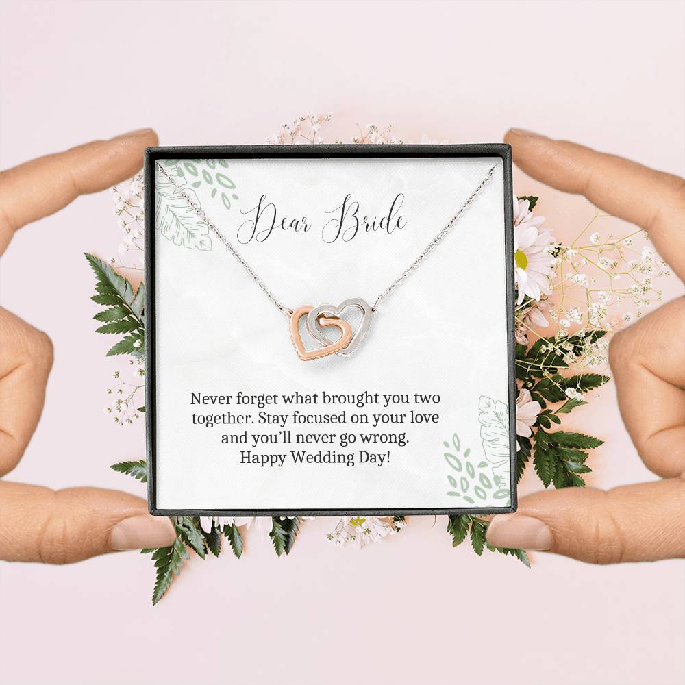 Dear Bride | Stay Focused On Your Love | Heart Pendant Necklace