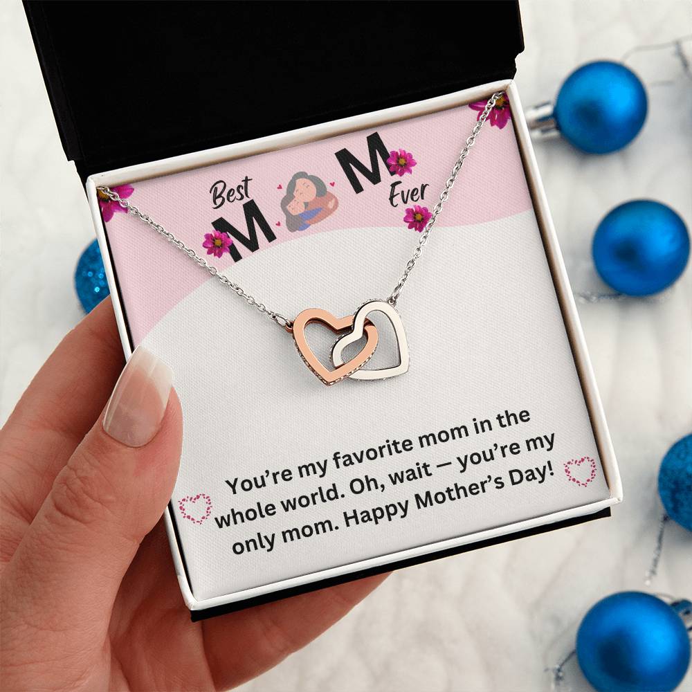 Best Mom Ever | Happy Mother's Day | Heart Pendant Necklace