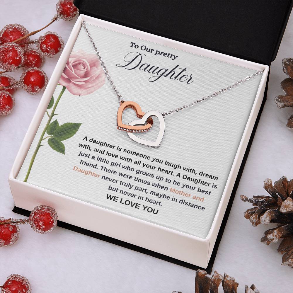 To Our Pretty Daughter | We Love You | Love Pendant Necklace