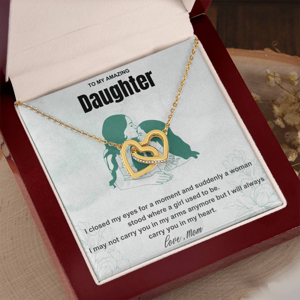 To My Amazing Daughter | I Will Always Carry You In My Heart | Pendant Necklace