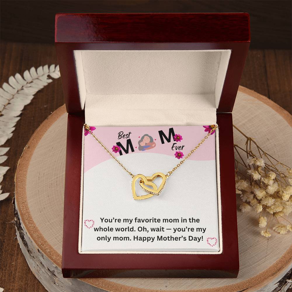 Best Mom Ever | Happy Mother's Day | Heart Pendant Necklace