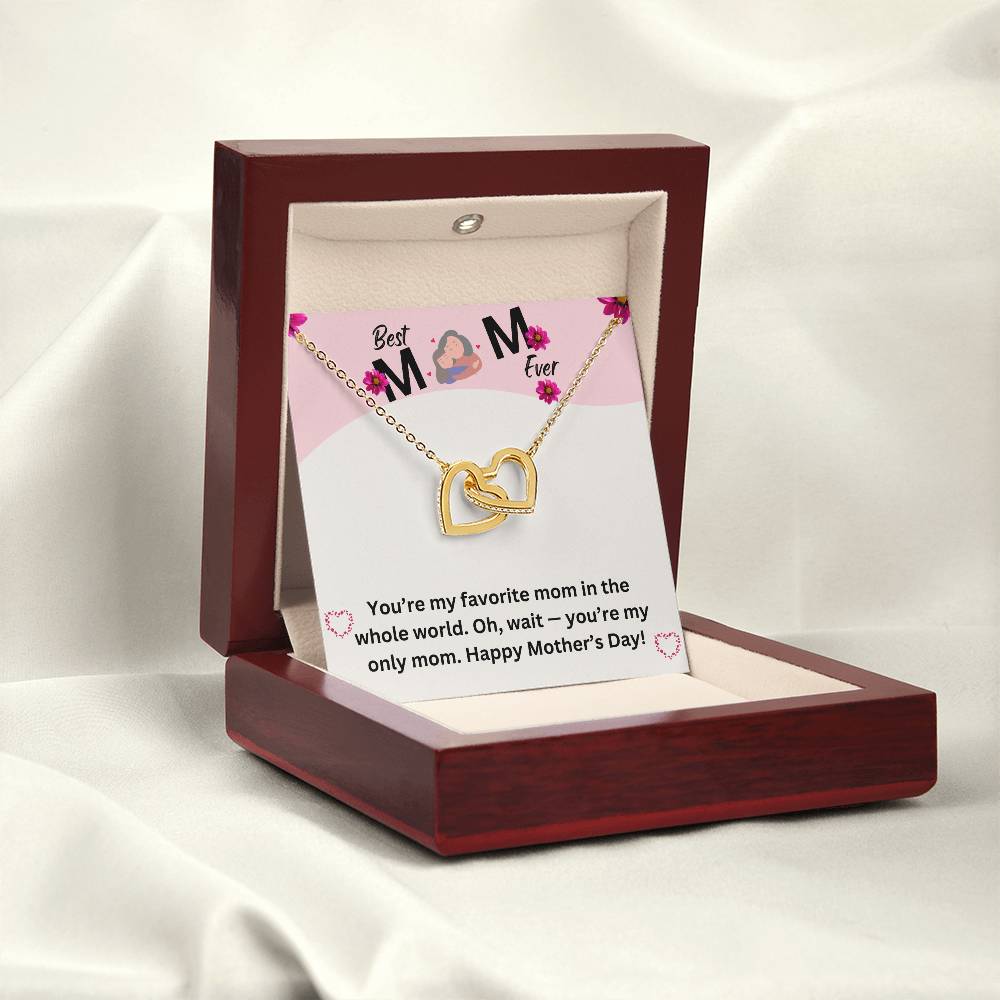 Best Mom Ever | Happy Mother's Day | Heart Pendant Necklace