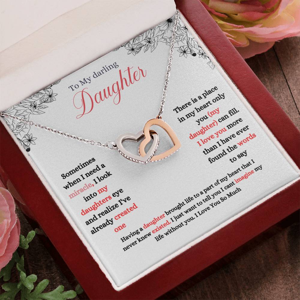 To My Darling Daughter| I Can't Imagine My Life Without You | Pendant Necklace