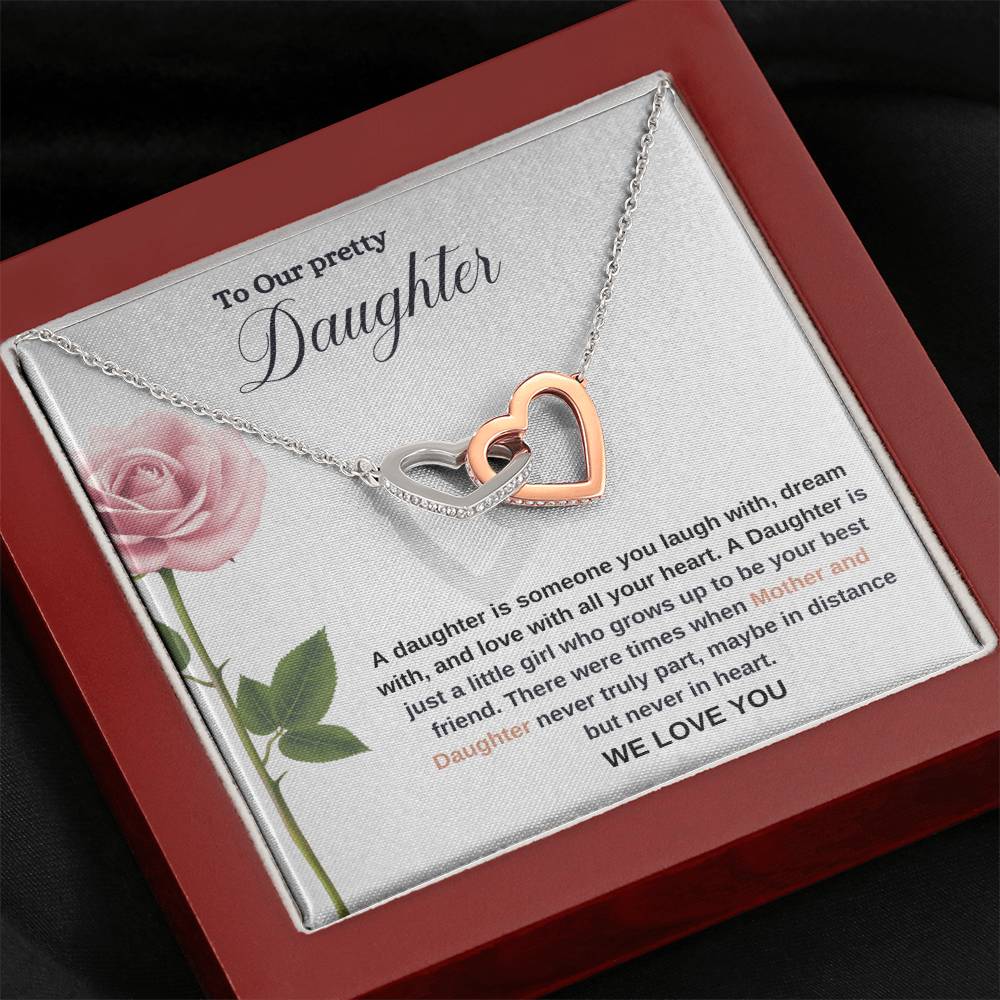 To Our Pretty Daughter | We Love You | Love Pendant Necklace