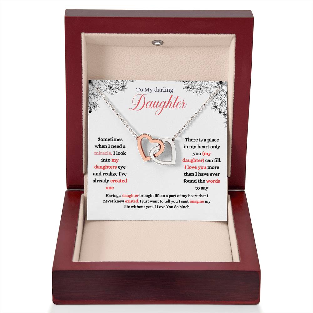 To My Darling Daughter| I Can't Imagine My Life Without You | Pendant Necklace