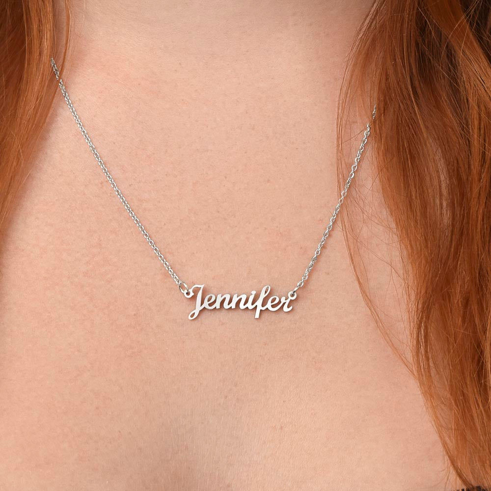 To My Fiancee | I Love You Enough | Custom Name Necklace