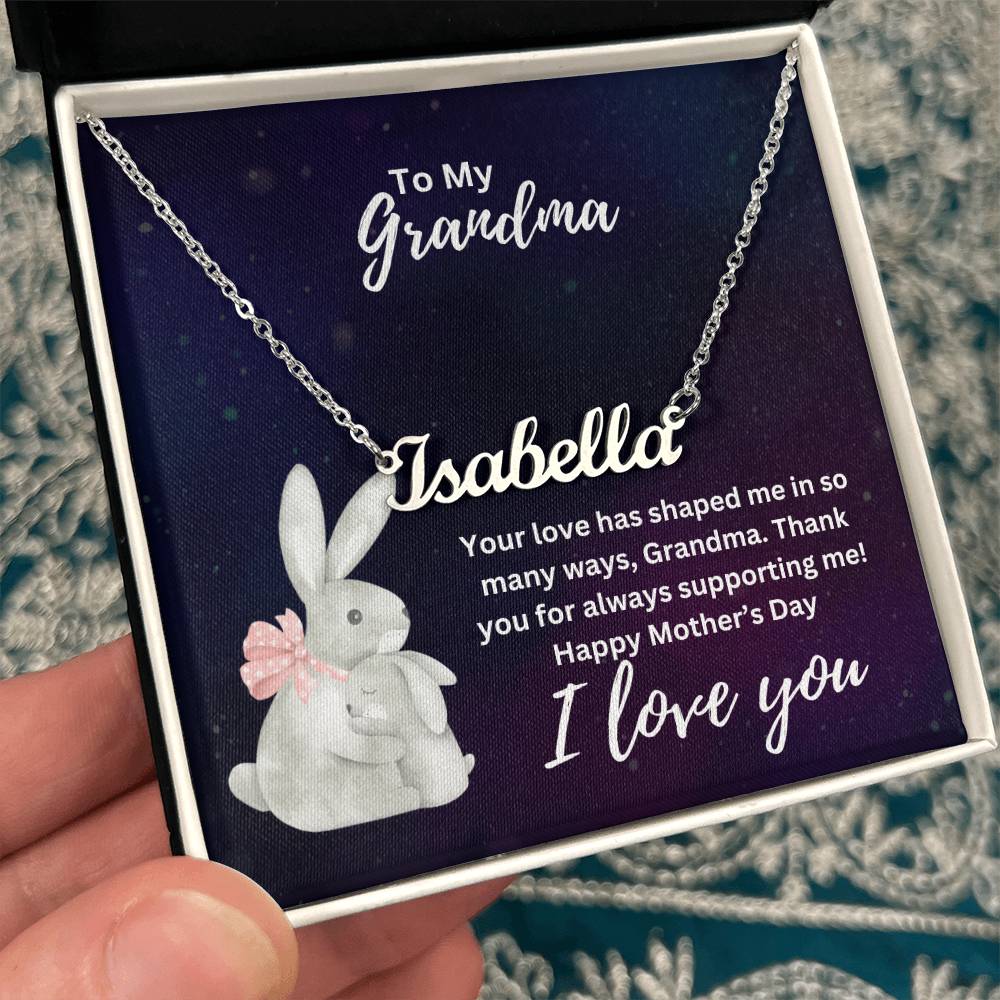 To My Grandma | I Love You | Jewelry Name Necklace