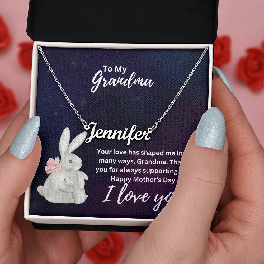 To My Grandma | I Love You | Jewelry Name Necklace