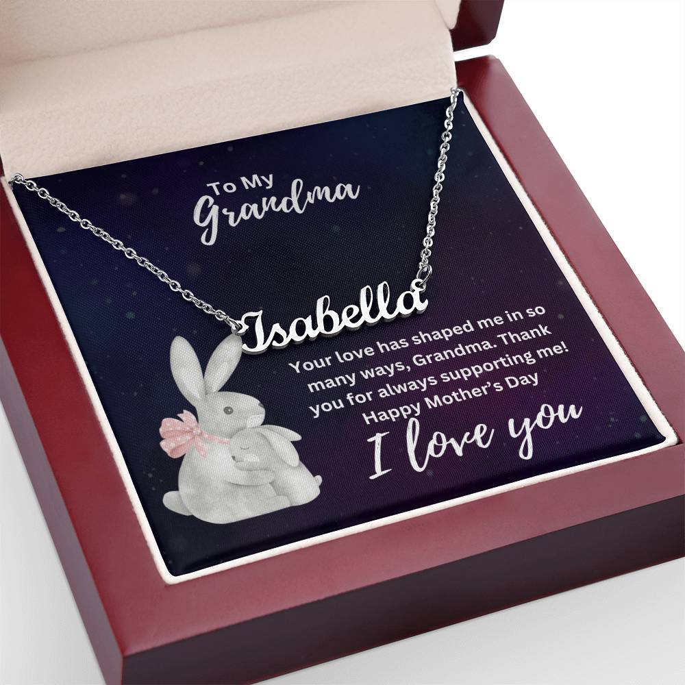 To My Grandma | I Love You | Jewelry Name Necklace