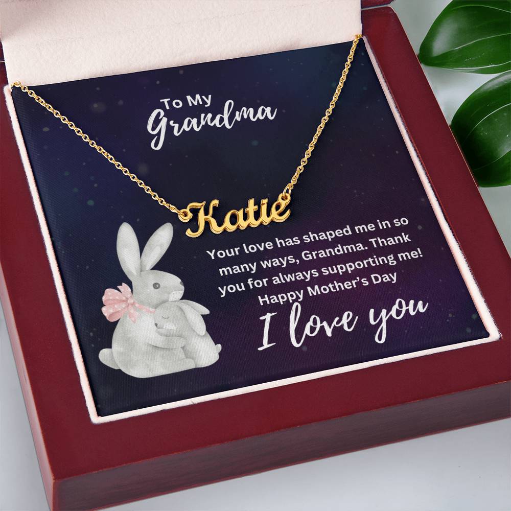 To My Grandma | I Love You | Jewelry Name Necklace