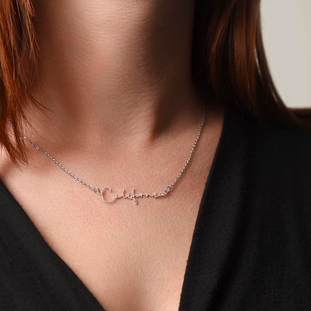 To My Wife | You Have Been A Blessing In My Life | Signature Name Necklace