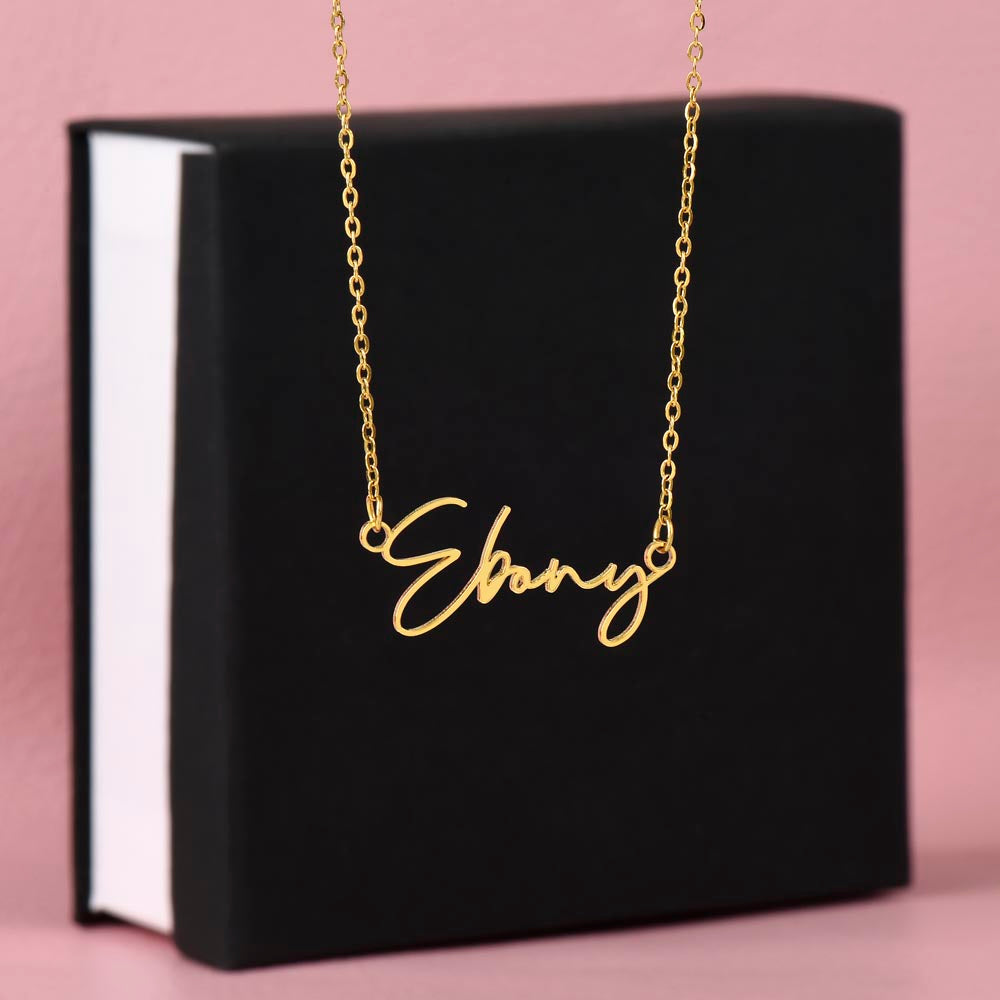 To My Wife | You Have Been A Blessing In My Life | Signature Name Necklace